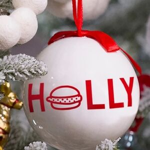 Chick Fil A Holly Christmas Tree Ornament with Red & White Design New Sealed Box